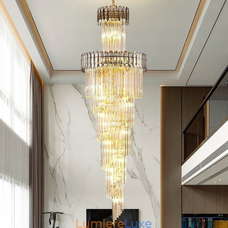 Suspension de luxe en cristal moderne
