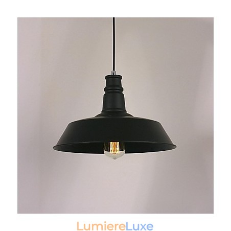 Suspension noire moderne avec abat-jour circulaire Suspension noire moderne avec abat-jour circulaire
