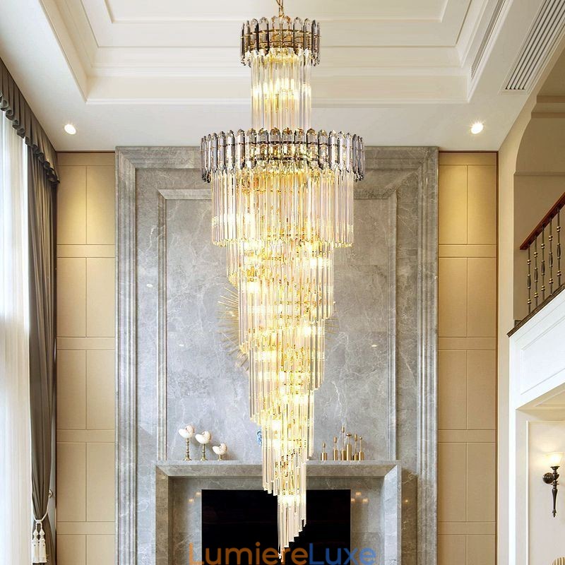 Suspension de luxe en cristal moderne