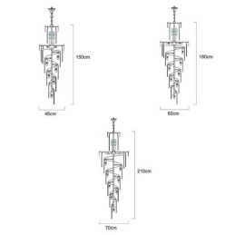 Suspension de luxe Grande lampe suspendue 12 16 18 lumières