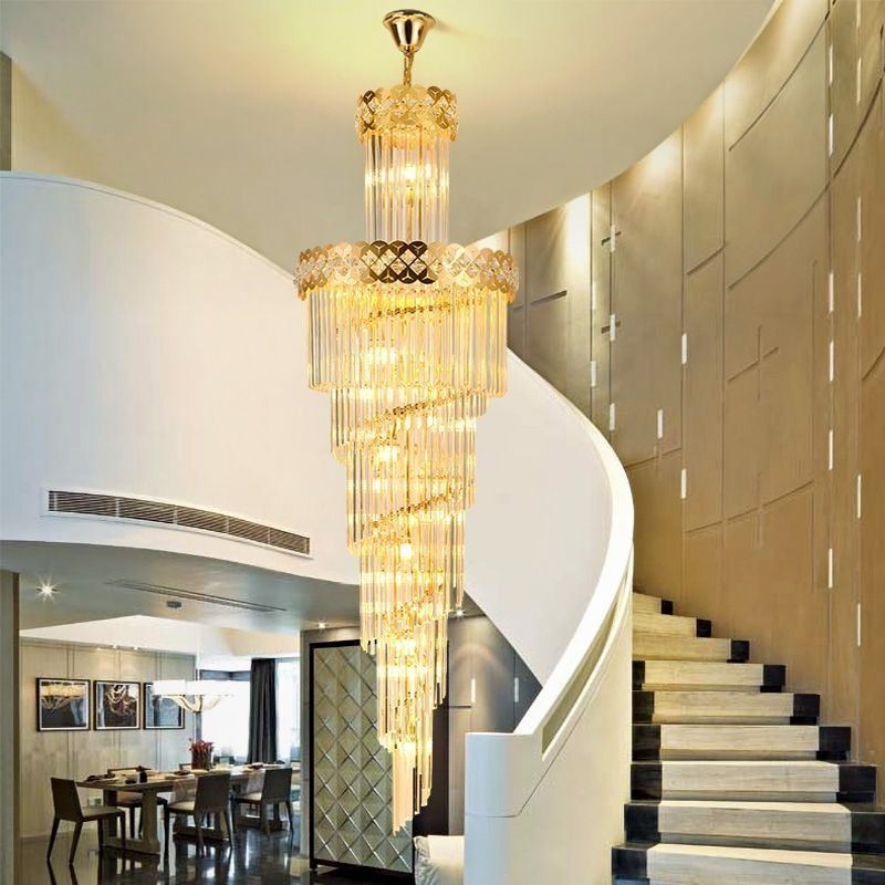 Suspension de luxe Grande lampe suspendue 12 16 18 lumières