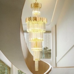 Plafonnier moderne en cristal pour salle à manger ou hall d'entrée