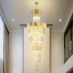 Plafonnier moderne en cristal pour salle à manger ou hall d'entrée