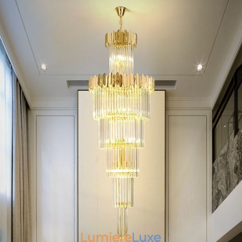 Plafonnier moderne en cristal pour salle à manger ou hall d'entrée