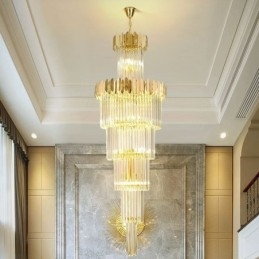 Plafonnier moderne en cristal pour salle à manger ou hall d'entrée
