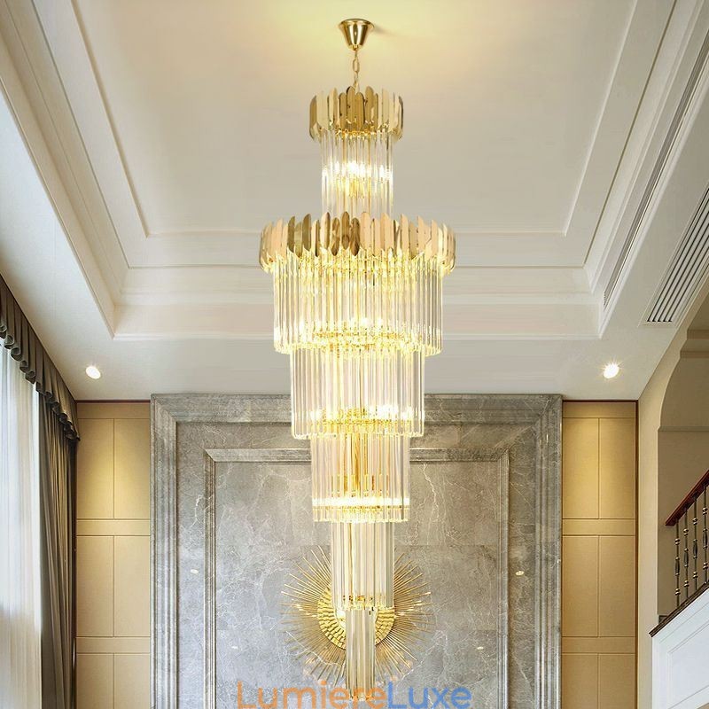 Plafonnier moderne en cristal pour salle à manger ou hall d'entrée