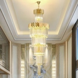 Plafonnier moderne en cristal pour salle à manger ou hall d'entrée