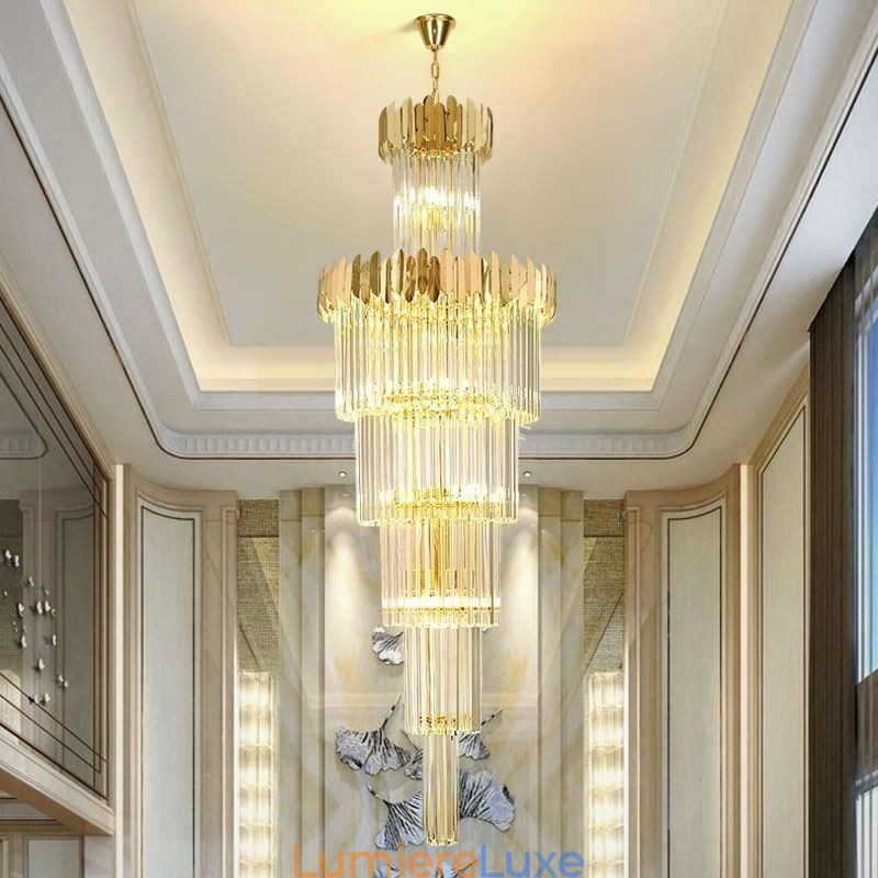 Plafonnier moderne en cristal pour salle à manger ou hall d'entrée