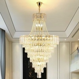 Plafonnier conique moderne et élégant en cristal