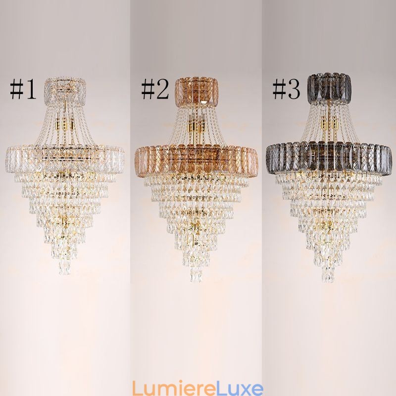 Plafonnier conique moderne et élégant en cristal