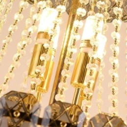 Plafonnier conique moderne et élégant en cristal