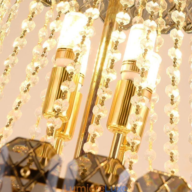 Plafonnier conique moderne et élégant en cristal