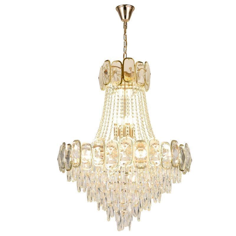 Plafonnier rond en cristal moderne