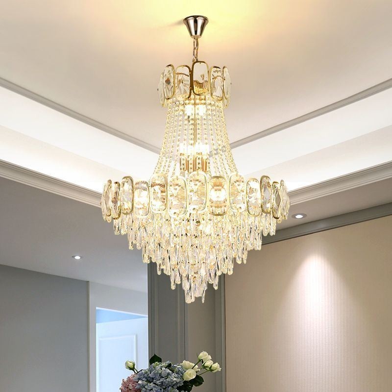 Plafonnier rond en cristal moderne