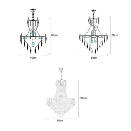 Plafonnier rond en cristal moderne