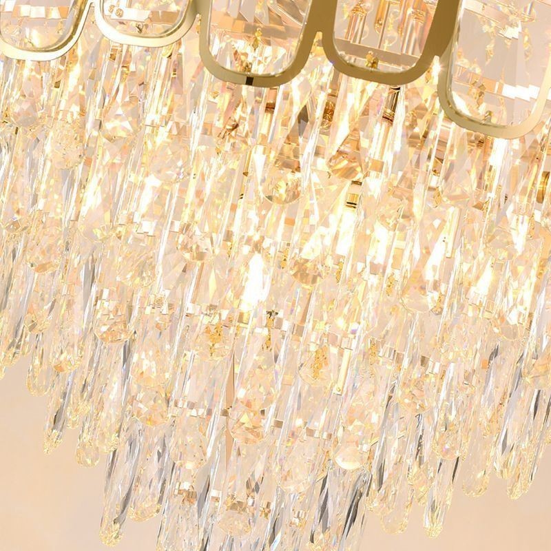 Plafonnier rond en cristal moderne