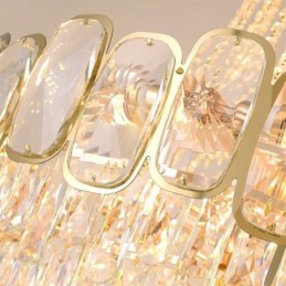 Plafonnier rond en cristal moderne