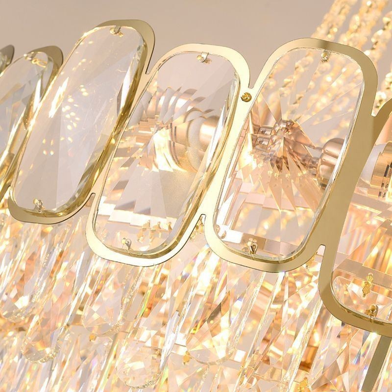 Plafonnier rond en cristal moderne