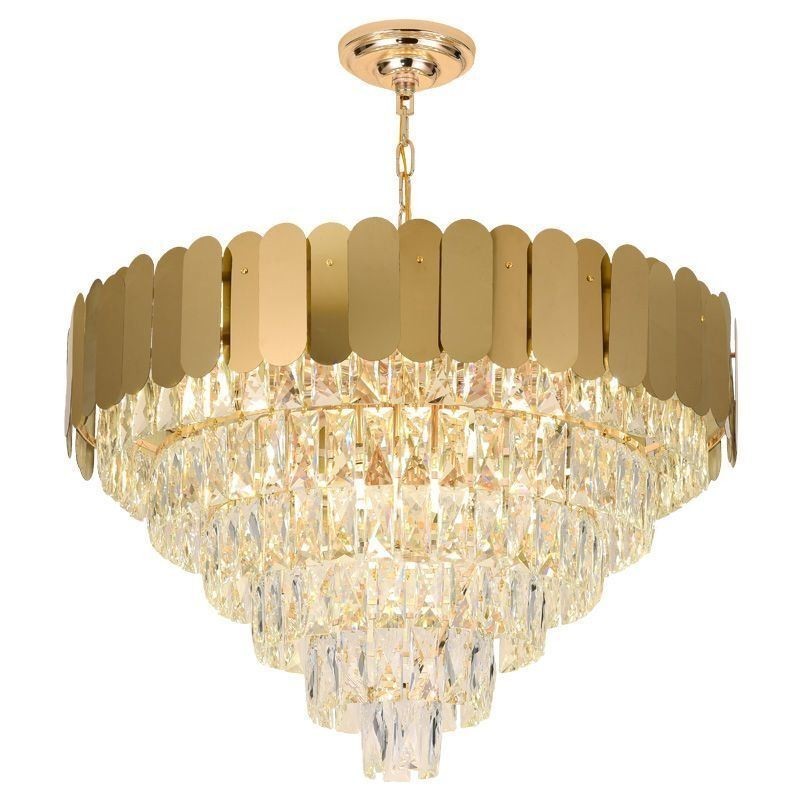 Plafonnier conique moderne et élégant en cristal
