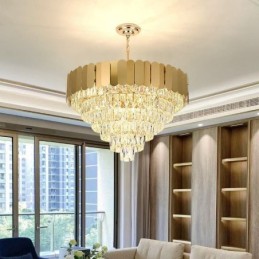 Plafonnier conique moderne et élégant en cristal