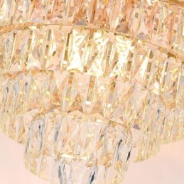 Plafonnier conique moderne et élégant en cristal