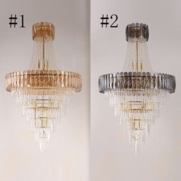 Plafonnier conique européen élégant en cristal