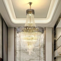Plafonnier conique européen élégant en cristal