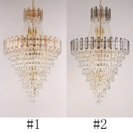 Suspension conique en cristal moderne et élégante