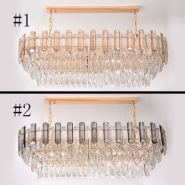 Plafonnier ovale moderne en cristal