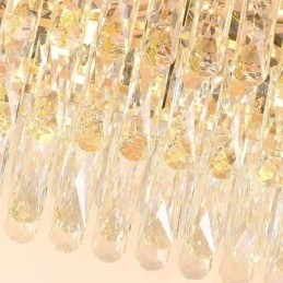 Plafonnier ovale moderne en cristal