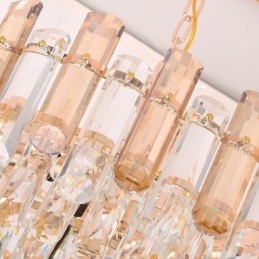 Plafonnier ovale moderne en cristal