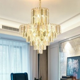 Suspension en cristal moderne, plafonnier contemporain