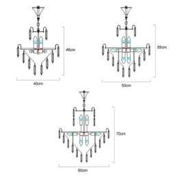 Suspension en cristal moderne, plafonnier contemporain