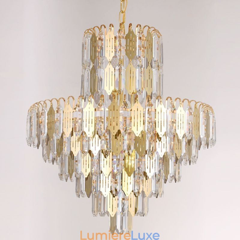 Suspension en cristal moderne, plafonnier contemporain