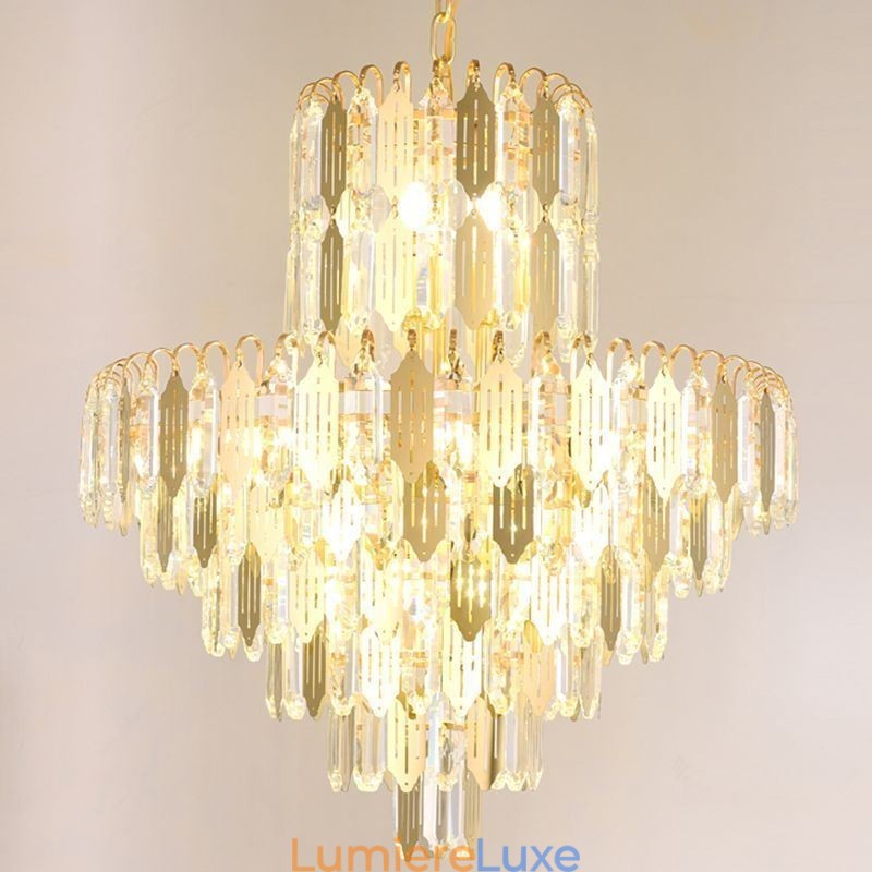 Suspension en cristal moderne, plafonnier contemporain