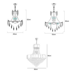Plafonnier suspendu moderne en cristal doré K9