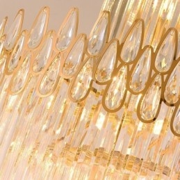 Suspension européenne en cristal pour haut plafond, escalier