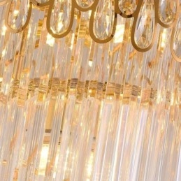 Suspension européenne en cristal pour haut plafond, escalier