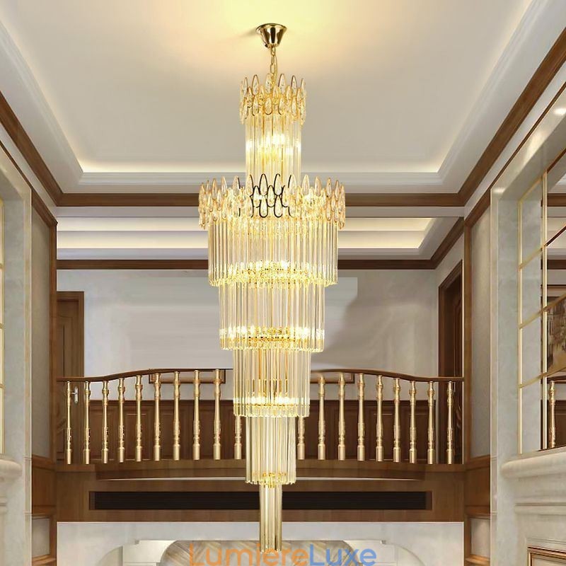 Luminaire suspendu moderne et spectaculaire pour escaliers