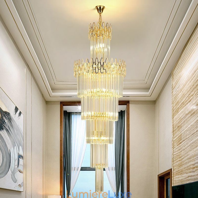Luminaire suspendu moderne et spectaculaire pour escaliers