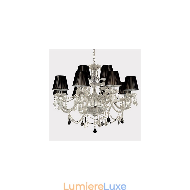Lustre en cristal élégant avec 12 lumières