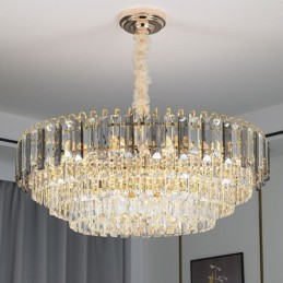 Suspension en cristal, éclairage de plafond de luxe 12 ou 16 lumières