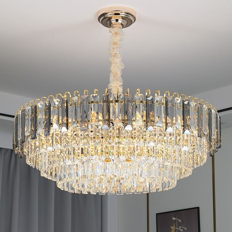 Suspension en cristal, éclairage de plafond de luxe 12 ou 16 lumières