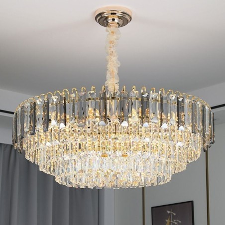 Suspension en cristal, éclairage de plafond de luxe 12 ou 16 lumières Suspension en cristal, éclairage de plafond de luxe 12 ou 16 lumières