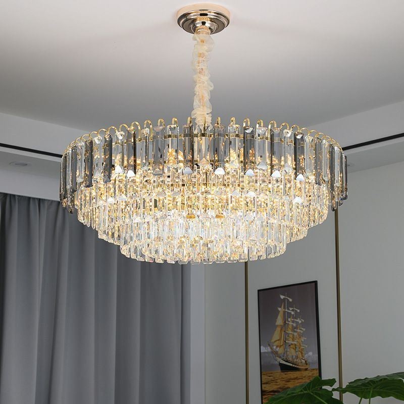 Suspension en cristal, éclairage de plafond de luxe 12 ou 16 lumières