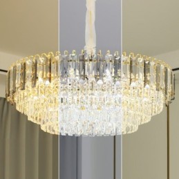 Suspension en cristal, éclairage de plafond de luxe 12 ou 16 lumières