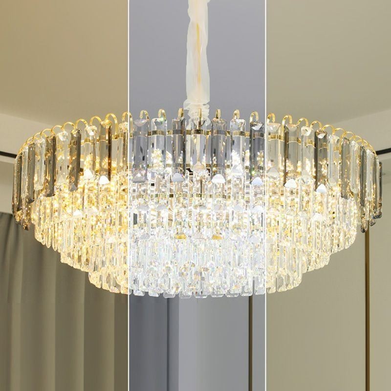 Suspension en cristal, éclairage de plafond de luxe 12 ou 16 lumières
