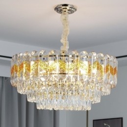 Plafonnier suspendu de luxe en cristal, 9, 12 ou 16 lumières