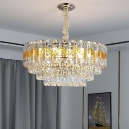 Plafonnier suspendu de luxe en cristal, 9, 12 ou 16 lumières
