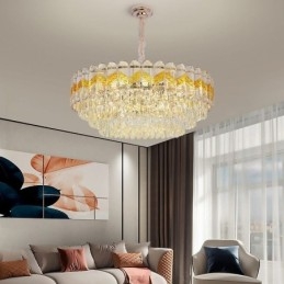 Plafonnier suspendu de luxe en cristal, 9, 12 ou 16 lumières